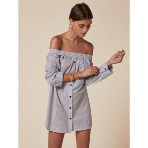 Reformation Bankers Pinstripe Dress